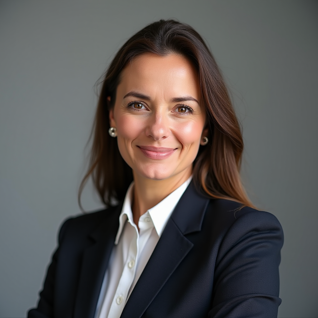 Professional headshot of Elena Volkova, Senior Investment Strategist at 7orca, wearing business attire against a neutral background